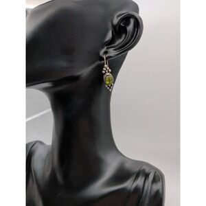 Pair Of‎ 2 Carat Sterling Silver Peridot Earrings
